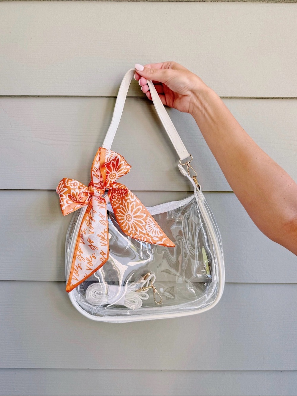 Tennessee Volunteers Sara Clear Purse with Skinny Scarf, Gameday